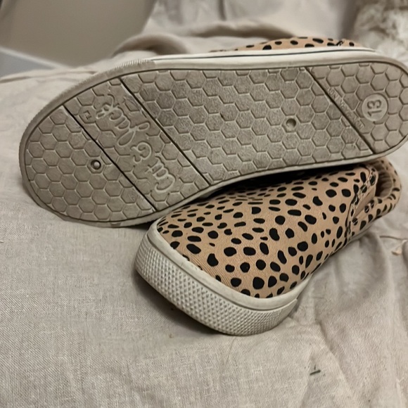 Cat & Jack cheetah print slide on sneakers. Girls SZ 13 - Picture 3 of 6